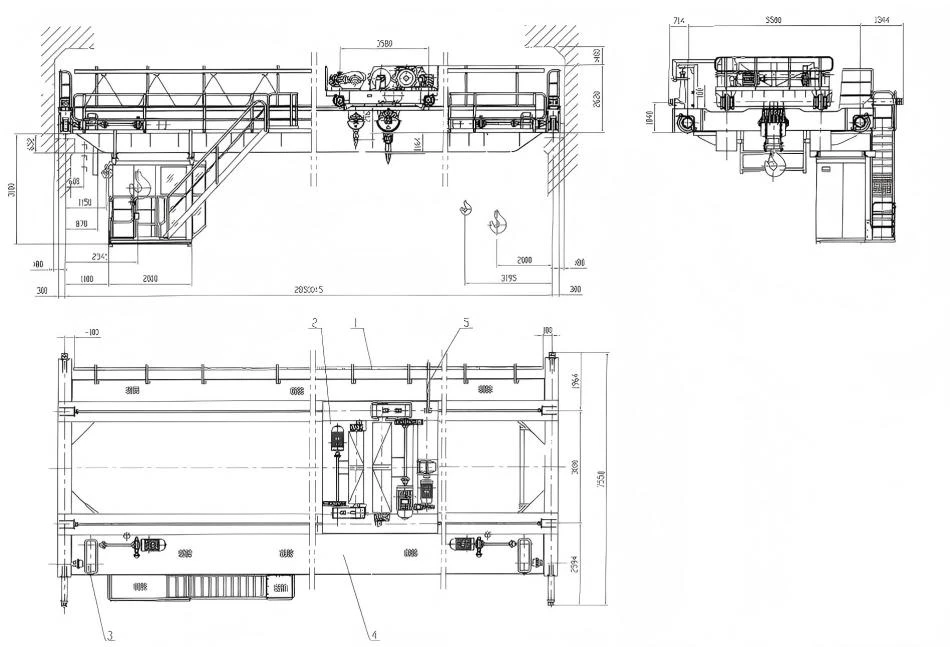 QD type double girder bridge crane QD type double girder bridge crane